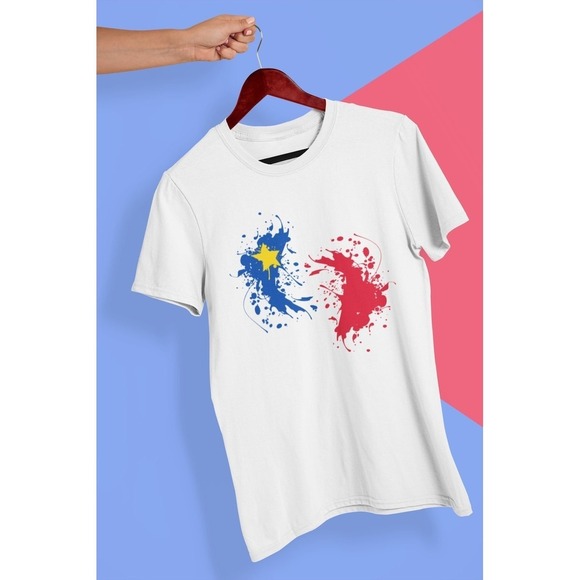 Other - T-shirts Acadiens Drapeau Splash De Peinture